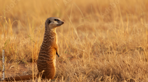 A mongoose in the meadow
