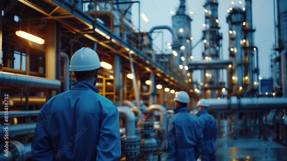 engineer working at oil refinery warehouse, oil terminal storage tank, White oil tank storage chemical petroleum petrochemical refinery product at oil terminal. engineer working at oil refinery warehouse, oil terminal storage tank, White oil tank storage chemical petroleum petrochemical refinery product at oil terminal.