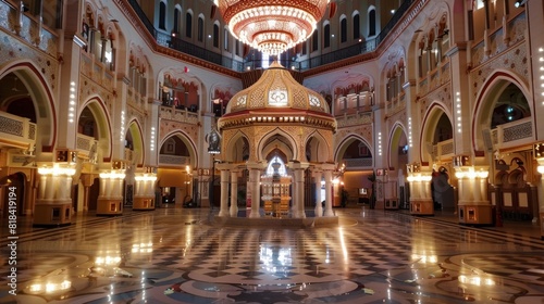 Magnificent interior of Trans Studio Grand Mosque.