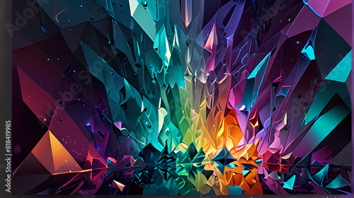 Abstract background With crystalline structure Theme 
