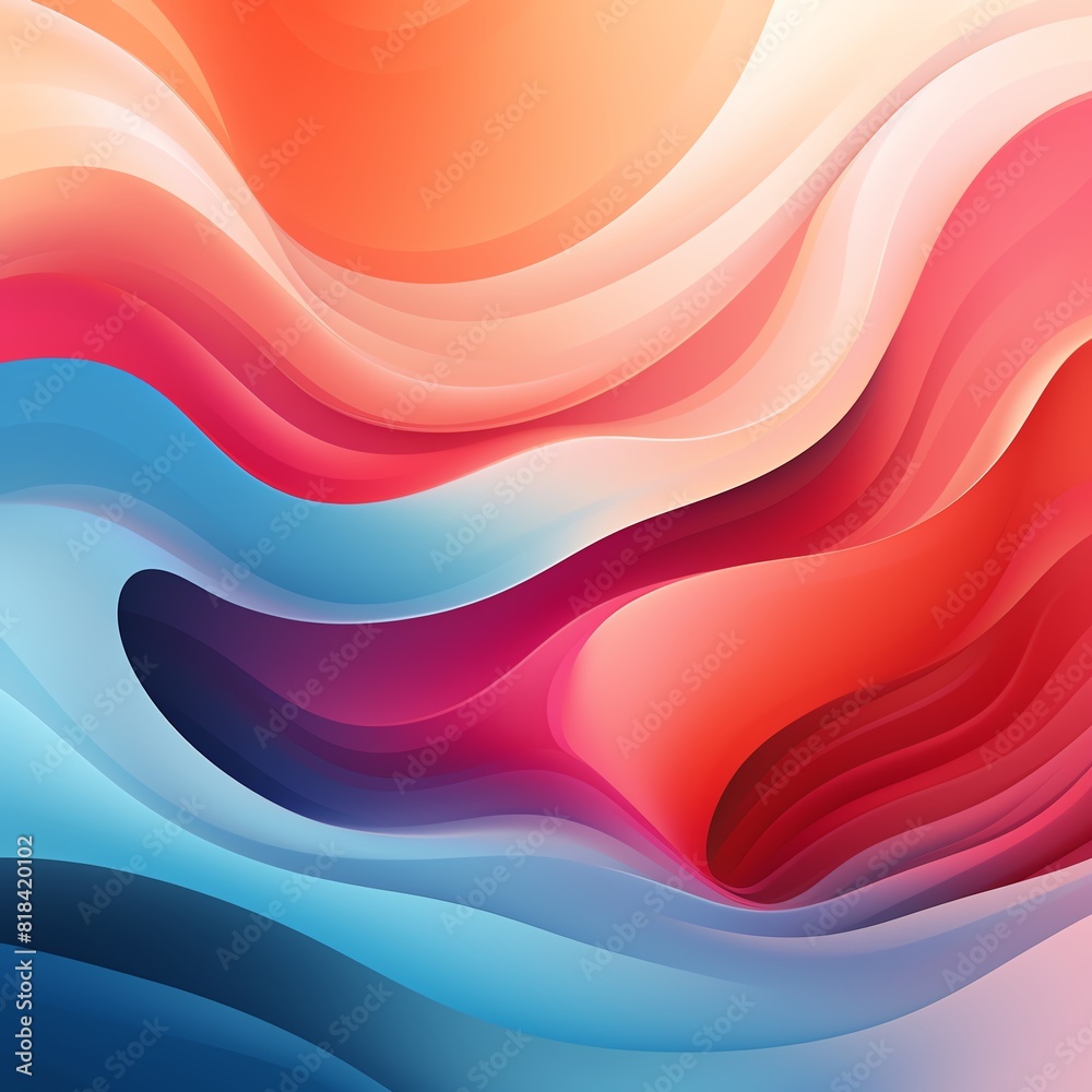 An abstract painting with a blue and orange color scheme An abstract painting with a blue and orange color scheme