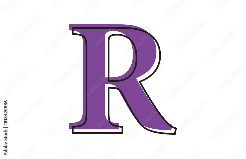 Registered Trademark symbol isolated black vector illustration