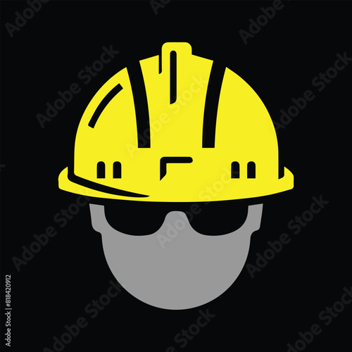 construcktion worker safty helmet icon