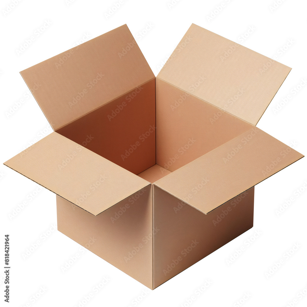 Raw cadboard box hyperrealistic highly detailed, transparent background mockup packages Raw cadboard box hyperrealistic highly detailed, transparent background mockup packages