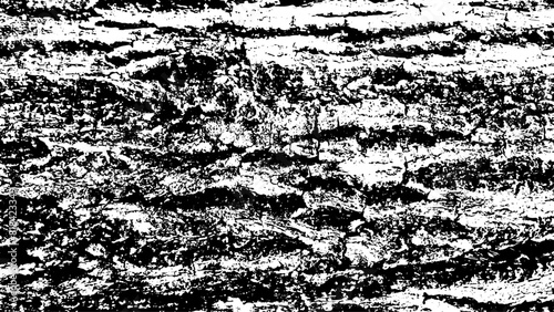 5-31. Tree bark texture effect - illustration. Black and white vector texture with scratch background.