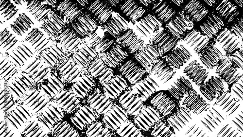 5-59. Steel scaffolding pattern. Smooth aluminium bottom printing with diamond pattern