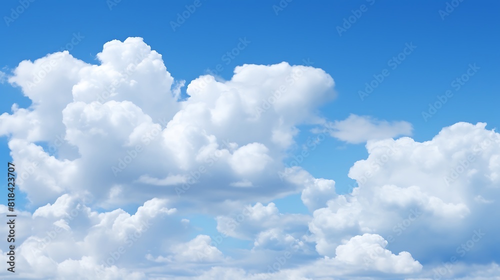 White clouds against blue sky background White clouds against blue sky background