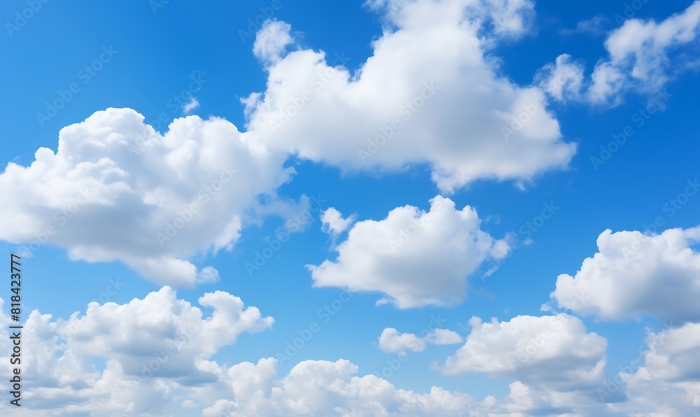 White clouds against blue sky background White clouds against blue sky background
