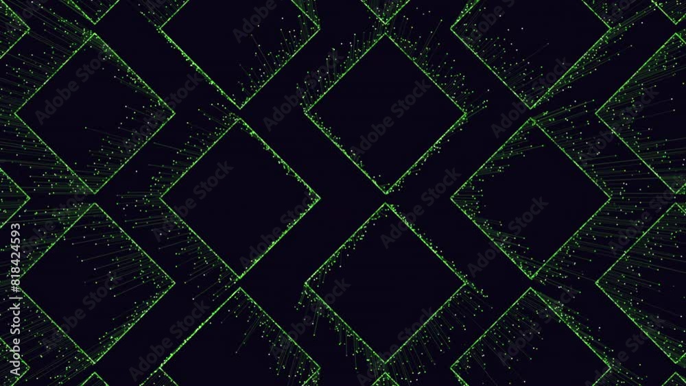 Intricate black and white diamond pattern created with small green dots, forming an elaborate and repetitive design Intricate black and white diamond pattern created with small green dots, forming an elaborate and repetitive design