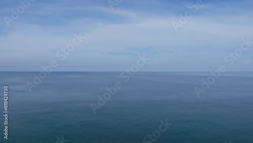 Wallpaper Mural Beautiful Sea in summer season white clouds and blue sky background Torontodigital.ca