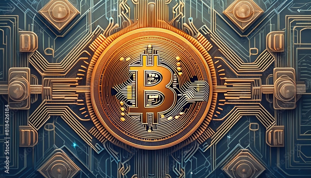 Bitcoin Digital Cryptocurrency Circuit Board Design