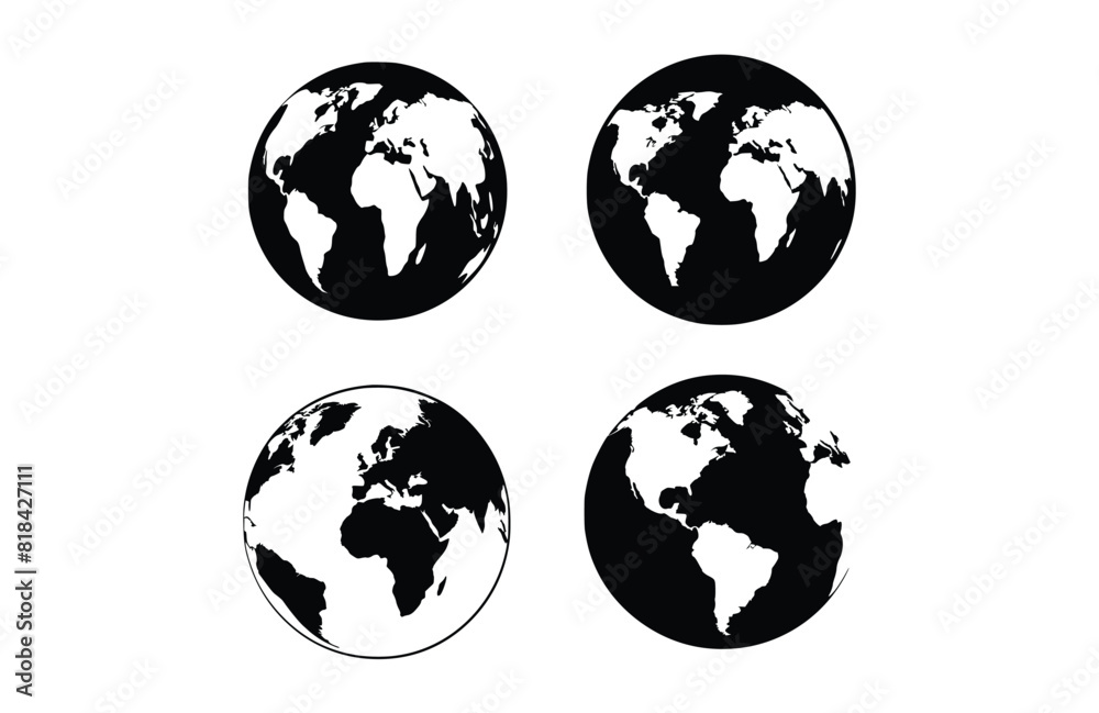Flat world icon symbol vector Illustration. world icon set Flat world icon symbol vector Illustration. world icon set