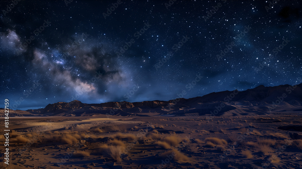 a surreal desert landscape at night a surreal desert landscape at night