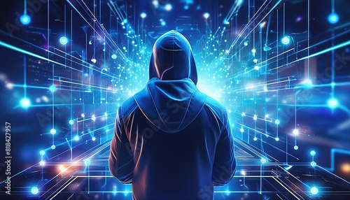 Wallpaper Mural Cybersecurity Concept with Anonymous Hacker Torontodigital.ca
