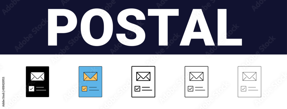 Different style c postal service outline icons with Editable stroke. postal service, delivery, mail, post. Editable, filled, outline, line and stroke style can be used for web, mobile, ui, Different style c postal service outline icons with Editable stroke. postal service, delivery, mail, post. Editable, filled, outline, line and stroke style can be used for web, mobile, ui,