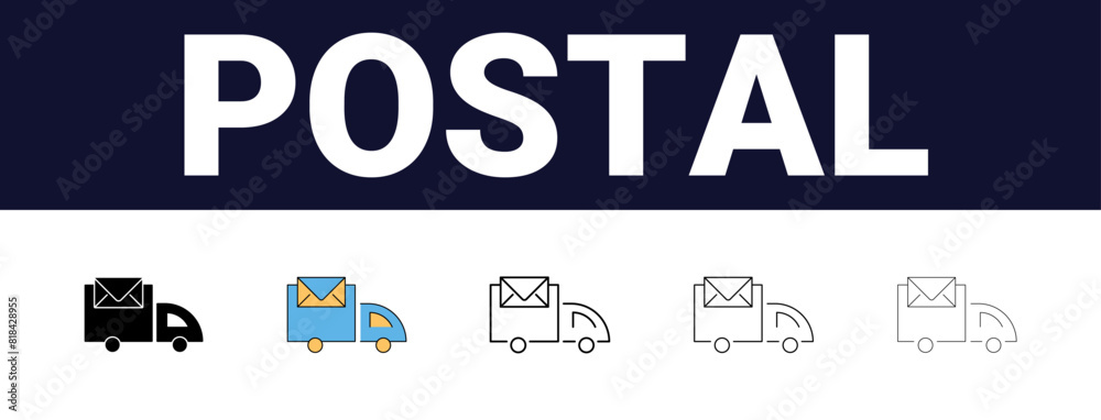 Different style c postal service outline icons with Editable stroke. postal service, delivery, mail, post. Editable, filled, outline, line and stroke style can be used for web, mobile, ui, Different style c postal service outline icons with Editable stroke. postal service, delivery, mail, post. Editable, filled, outline, line and stroke style can be used for web, mobile, ui,
