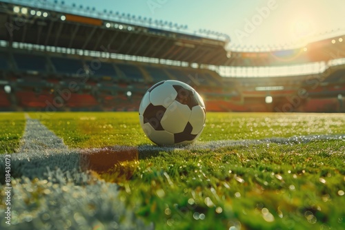 soccer ball in the stadium - generative ai