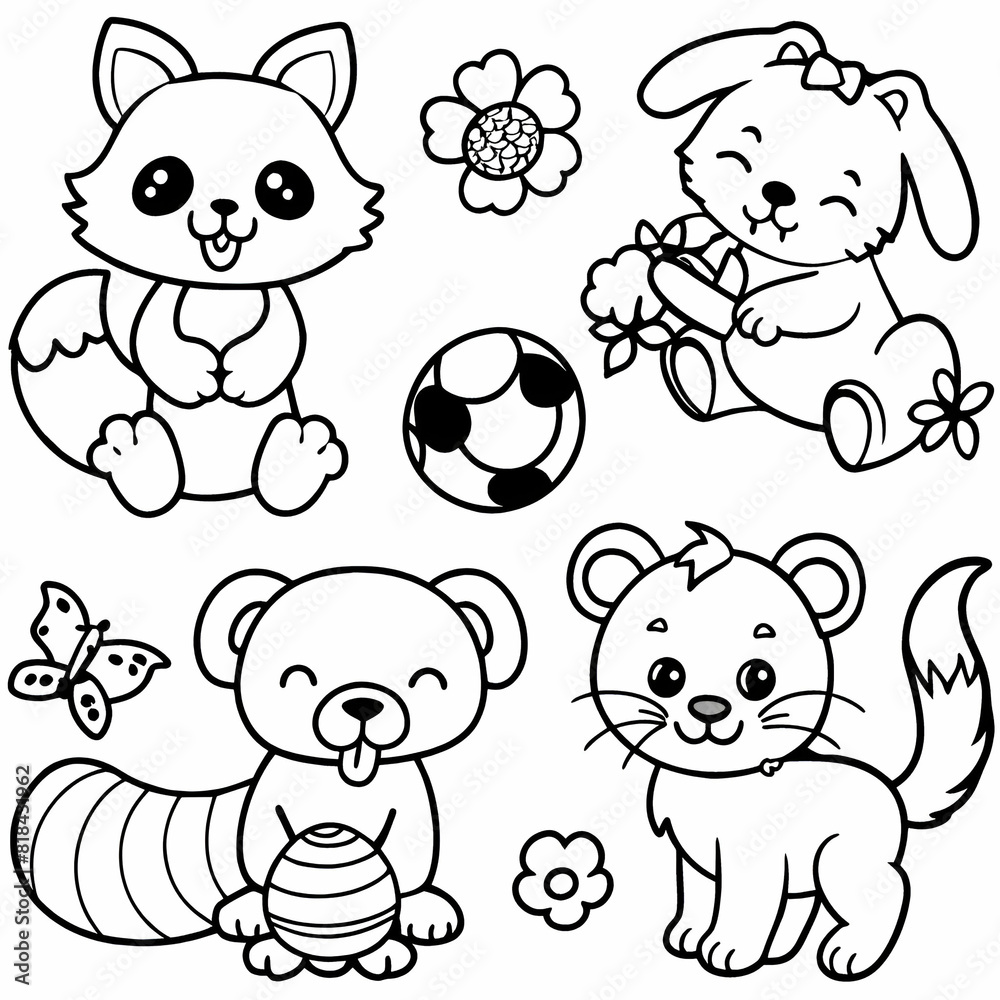 Fototapeta premium set of animals