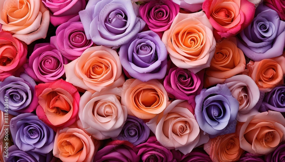 Beautiful Multicolored Rose Flower Arrangement Beautiful Multicolored Rose Flower Arrangement