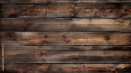 Old wooden background or texture. Old wood planks with knots and nail holes