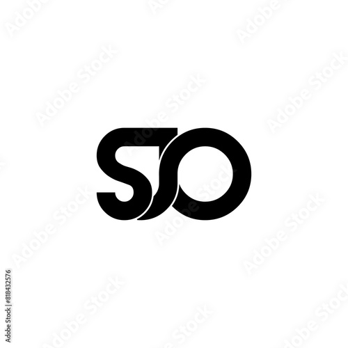 sjo typography letter monogram logo design