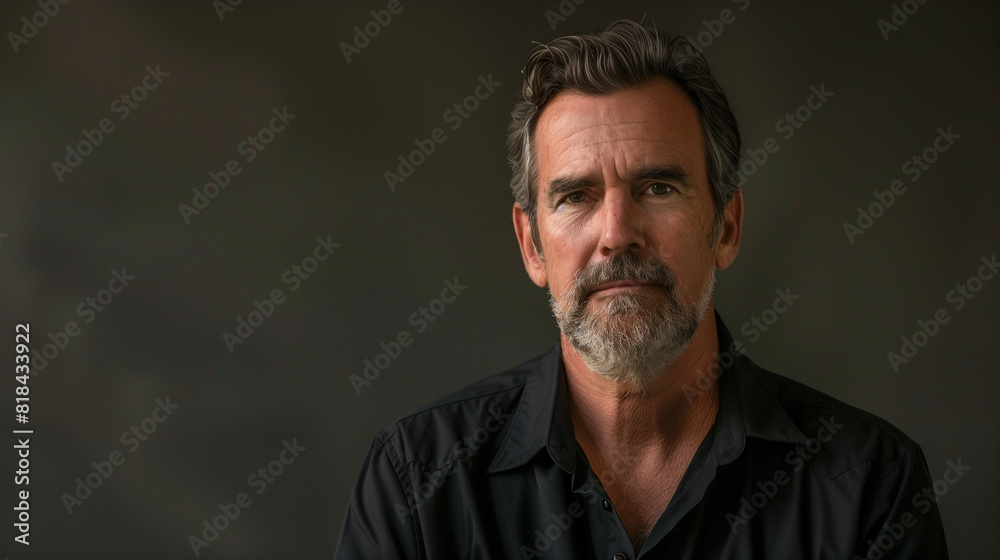 portrait of a man in black shirt portrait of a man in black shirt