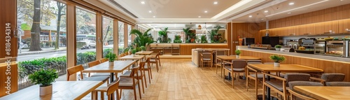 A beautiful restaurant with a warm and inviting atmosphere