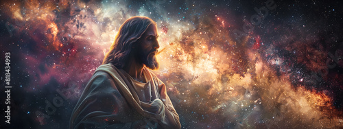 Illustration of our Lord Jesus Christ in heaven photo
