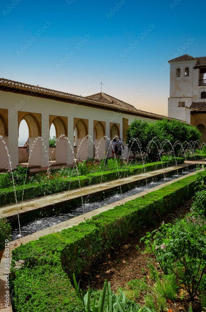 Fototapeta premium View of the Alhambra gardens in Granada Spain