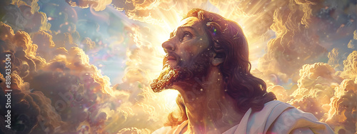 Illustration of our Lord Jesus Christ in heaven
