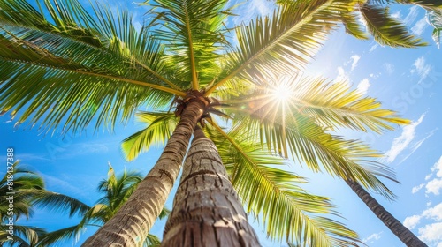 Coconut Palm Tree Low angle view