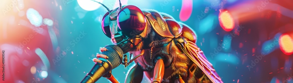 A cicada in a rock star outfit A cicada in a rock star outfit