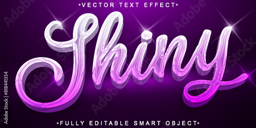 Purple Glitter Shiny Vector Fully Editable Smart Object Text Effect
