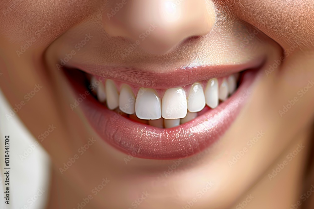 A woman with a big smile showing her teeth A woman with a big smile showing her teeth