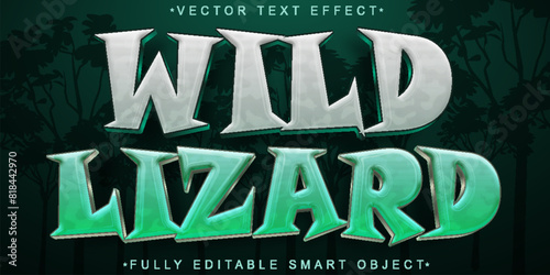 Wild Lizard Vector Fully Editable Smart Object Text Effect