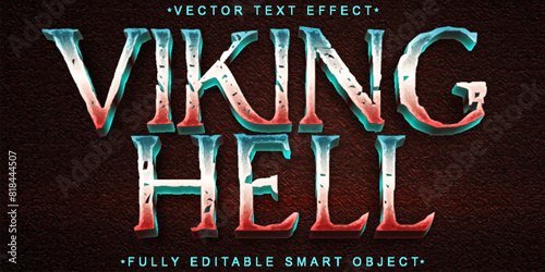 Viking Hell Vector Fully Editable Smart Object Text Effect