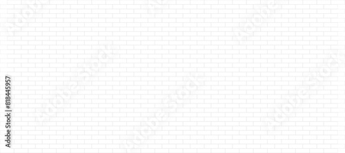 Subway tile seamless pattern. Vector abstract background with geometric shapes. White ceramic tile for kitchen or bathroom. Realistic white wall brick