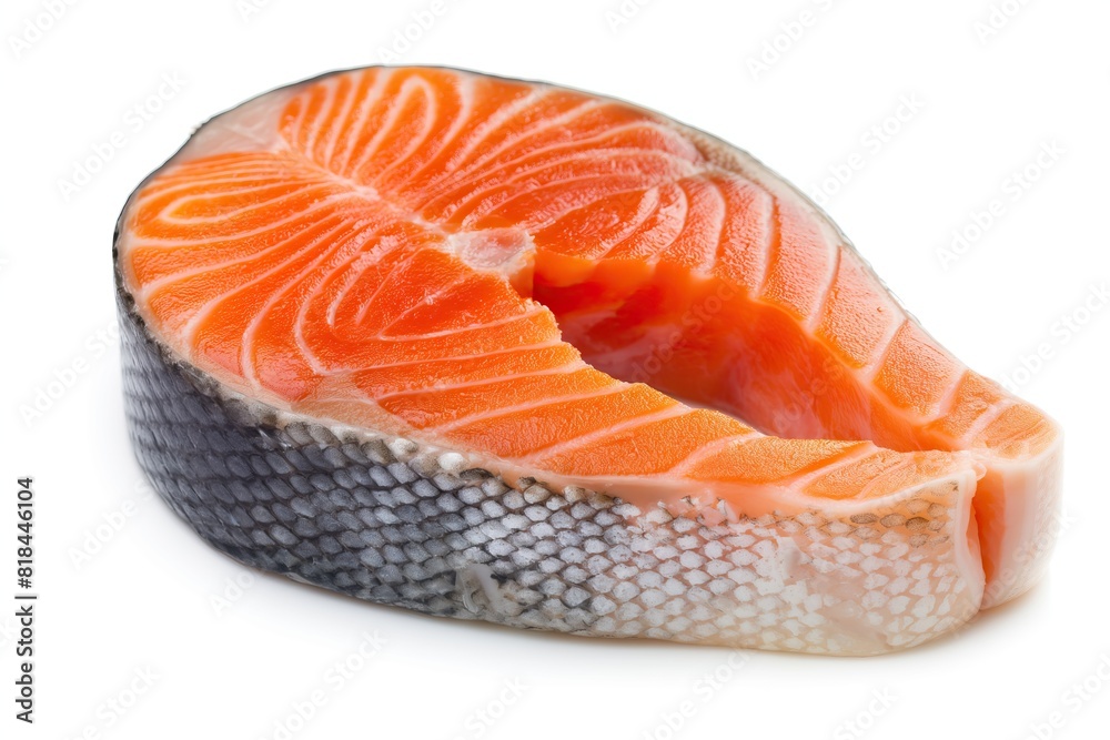 Salmon fillet isolated on a white background Salmon fillet isolated on a white background