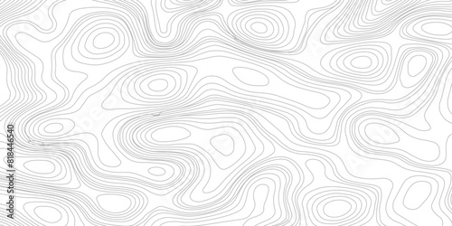 Topographic map background geographic line map with elevation assignments. Modern design with White background with topographic wavy pattern design.paper texture Imitation of a geographical ma photo