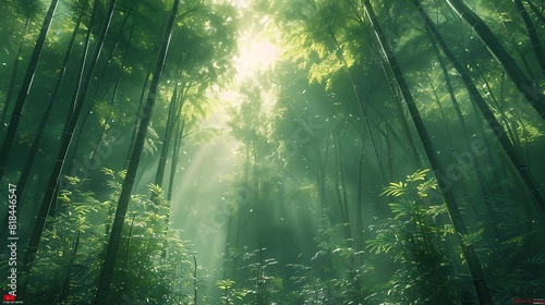 Enchanted Glade: Sunlight Filtering Through the Forest's Embrace