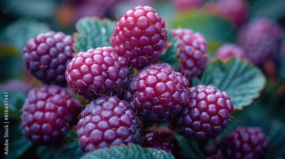 Fresh Ripe Blackberries in Summer Garden Fresh Ripe Blackberries in Summer Garden