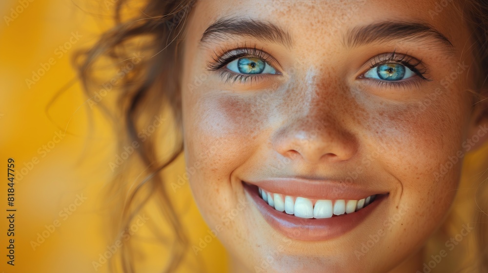 Young Woman Smiling with Freckles Young Woman Smiling with Freckles
