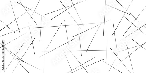 Black and gray abstract luxury geometric random chaotic lines with many squares and triangles shape background. 