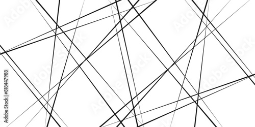 Black and gray abstract luxury geometric random chaotic lines with many squares and triangles shape background. 