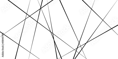 Black and gray abstract luxury geometric random chaotic lines with many squares and triangles shape background. 