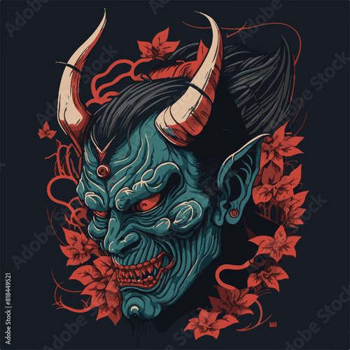 SKULL AND HANNYA MASK AND AI-GENERATED VECTOR FILES - VERY SUITABLE FOR YOUR NEEDS