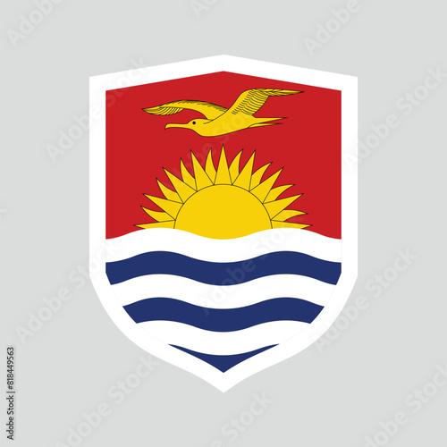 Free Download Kiribati Flag in Shield Shape Frame - GFXLoad