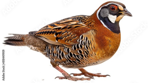 Partridge. Orange nature background. Isolated images. Bird: See see Partridge. Ammoperdix