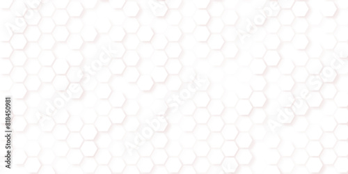  Grid seamless pattern. Hexagonal cell texture. Honeycomb on white, Seamless texture. Isometric geometry. 3D illustration