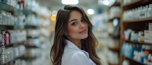 a beautiful pharmacist with pharmacy background